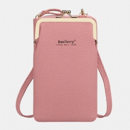 Baellerry Kvinder Lychee Mønster 6 Kortpladser 6.5 Tommer Telefontaske Crossbody Taske