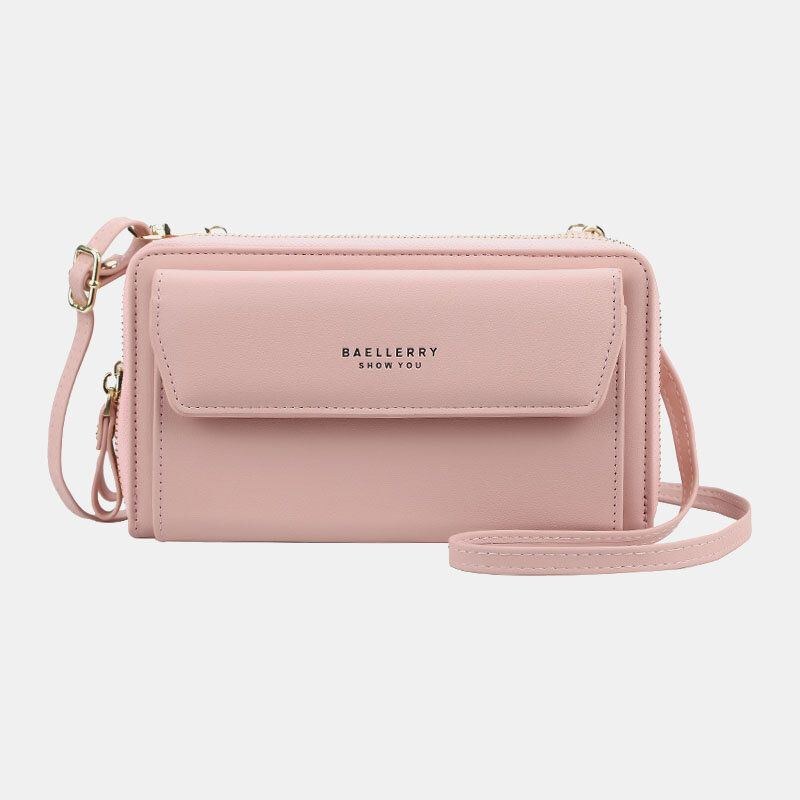 Dame 12 Kortpladser Telefontaske Med Stor Kapacitet Crossbody-taske