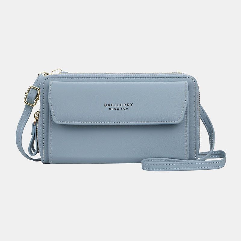 Dame 12 Kortpladser Telefontaske Med Stor Kapacitet Crossbody-taske