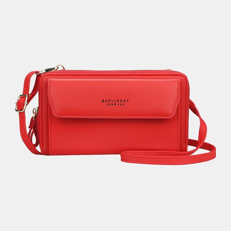 Dame 12 Kortpladser Telefontaske Med Stor Kapacitet Crossbody-taske