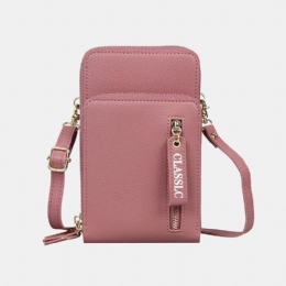 Dame 3 Kortpladser 6.5 Tommer Solid Telefontaske Crossbody-taske Skuldertaske