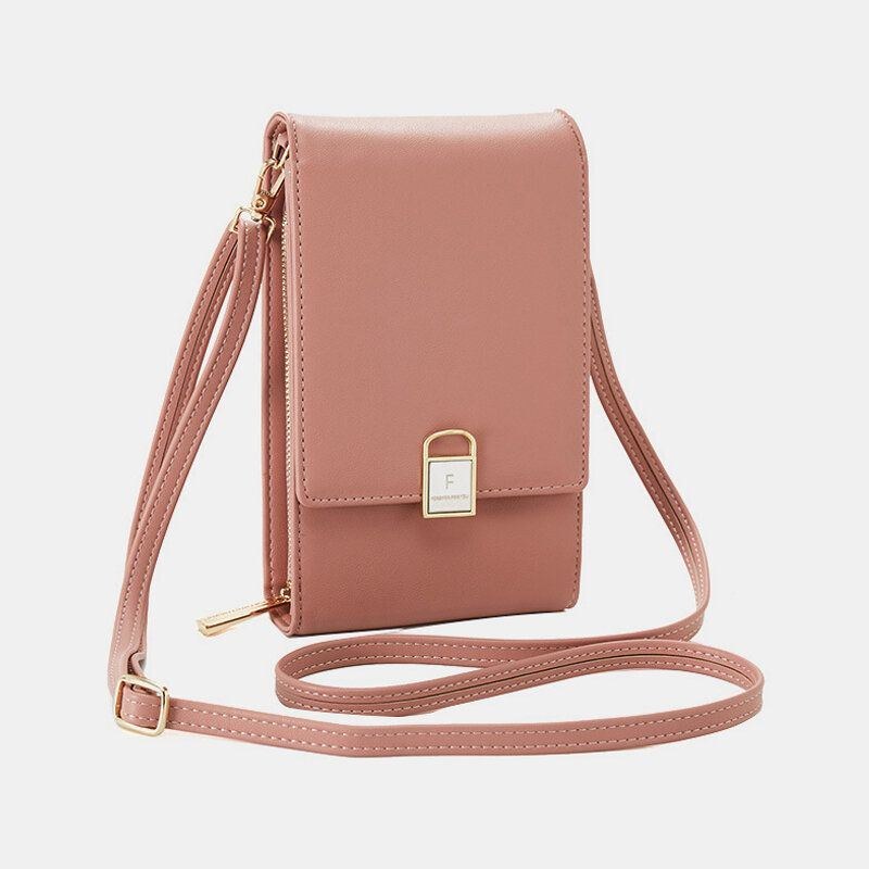 Dame 6.3 Tommer Telefon Solid Crossbody Taske Telefontaske