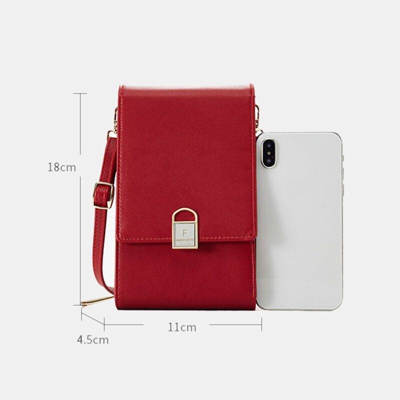 Dame 6.3 Tommer Telefon Solid Crossbody Taske Telefontaske