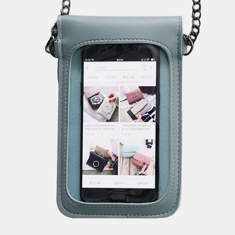 Dame 6.3 Tommer Touch Screen Chain Casual Telefontaske Crossbody Taske Skuldertaske