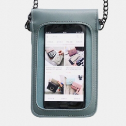 Dame 6.3 Tommer Touch Screen Chain Casual Telefontaske Crossbody Taske Skuldertaske