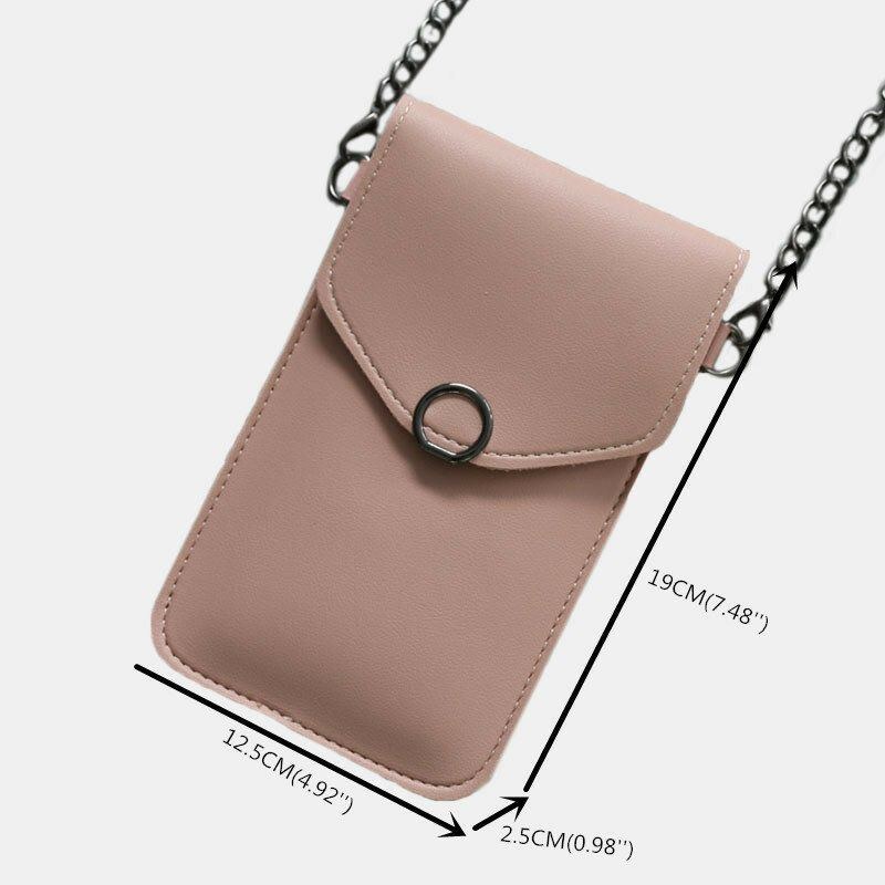 Dame 6.3 Tommer Touch Screen Chain Casual Telefontaske Crossbody Taske Skuldertaske