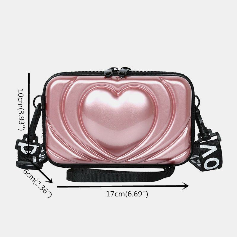 Dame 6.5 Tommer Love Solid Trunk Telefontaske Crossbody Taske