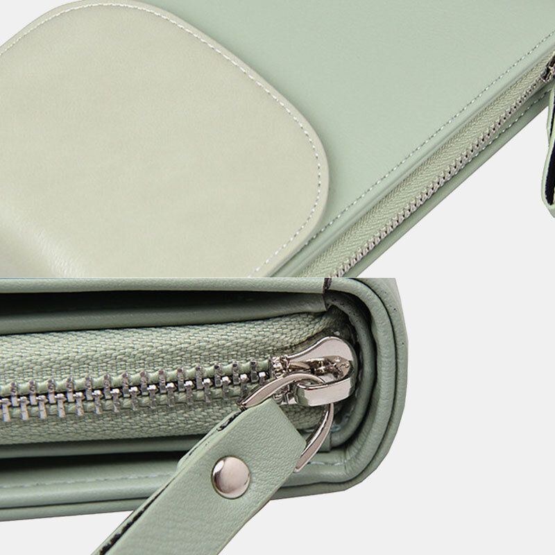 Dame 8 Kortpladser Telefontaske Solid Crossbody-taske Skuldertaske