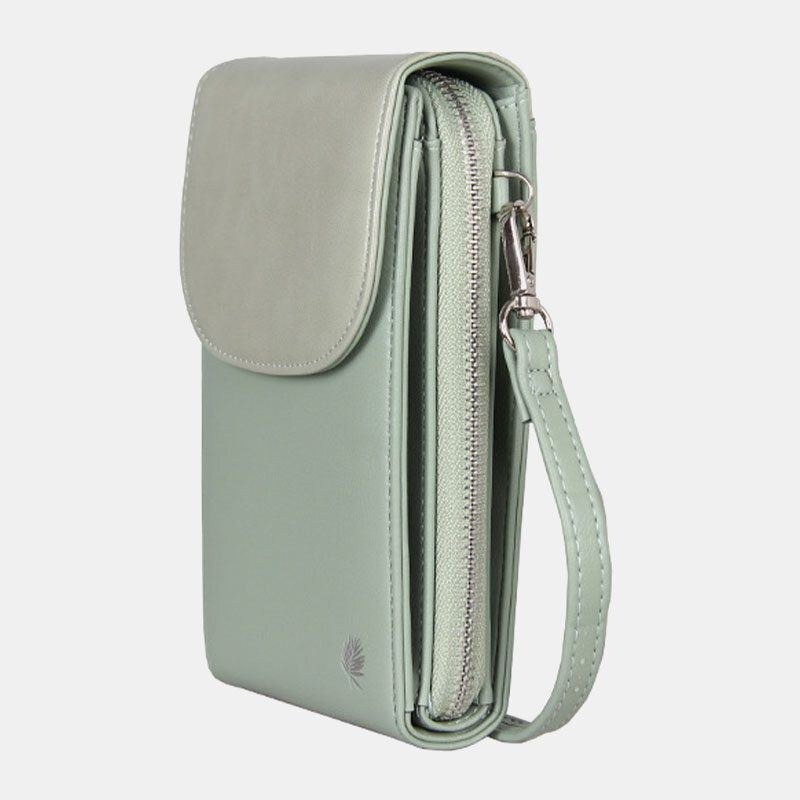 Dame 8 Kortpladser Telefontaske Solid Crossbody-taske Skuldertaske