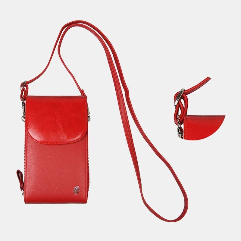 Dame 8 Kortpladser Telefontaske Solid Crossbody-taske Skuldertaske