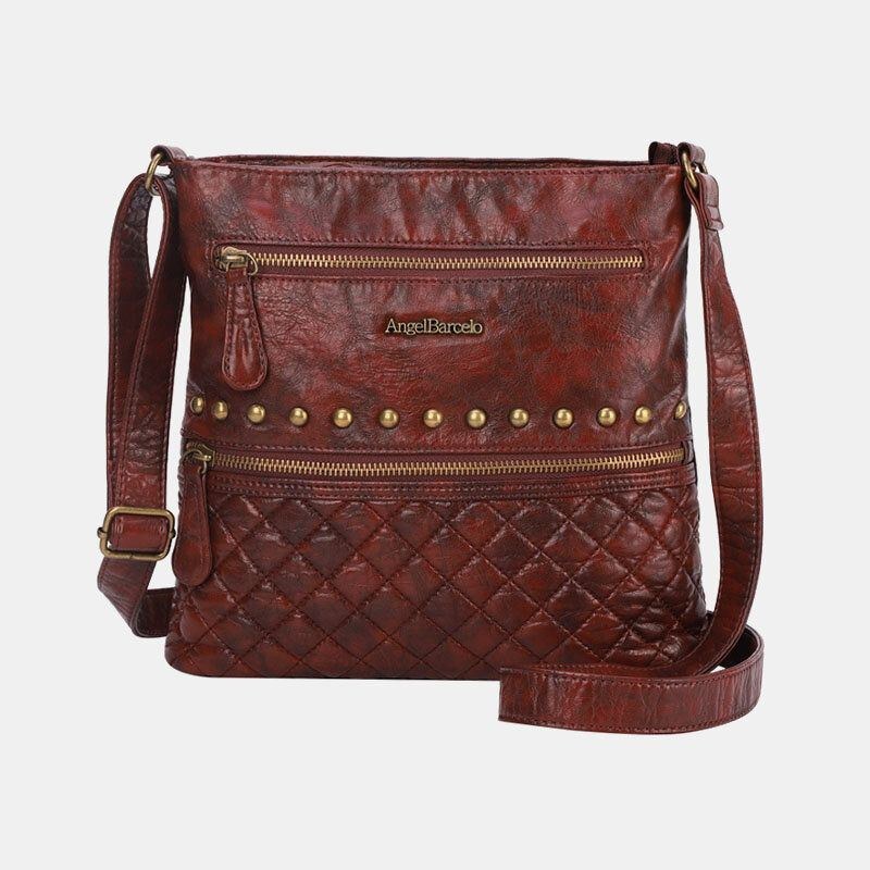 Dame Argyle Vandtæt Hardware Anti-tyveri Crossbody Bag Skuldertaske