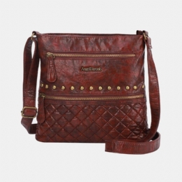 Dame Argyle Vandtæt Hardware Anti-tyveri Crossbody Bag Skuldertaske