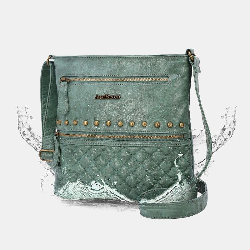 Dame Argyle Vandtæt Hardware Anti-tyveri Crossbody Bag Skuldertaske