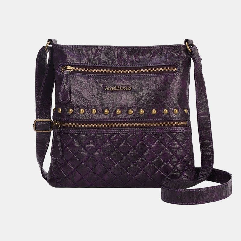 Dame Argyle Vandtæt Hardware Anti-tyveri Crossbody Bag Skuldertaske