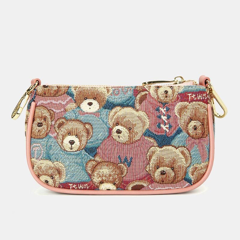 Dame Bear Mønster Casual 3 Stk Pung Crossbody Taske