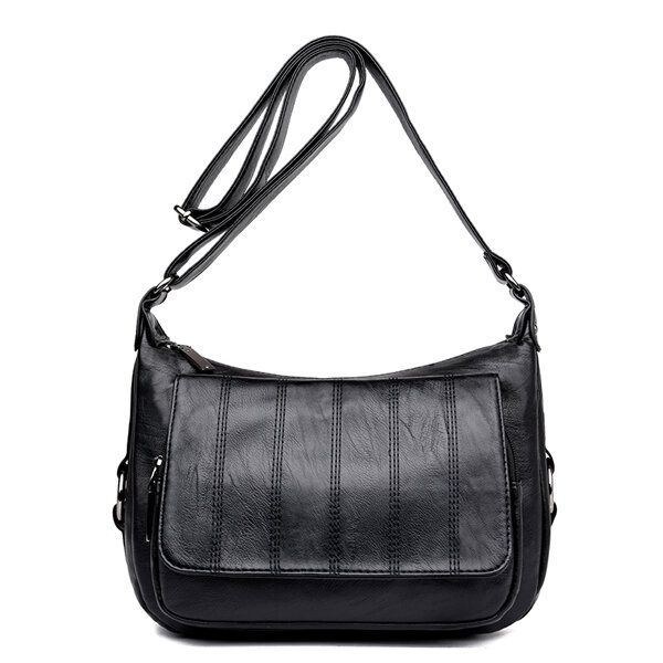 Dame Blødt Læder Fritid Crossbody Tasker Messenger Tasker