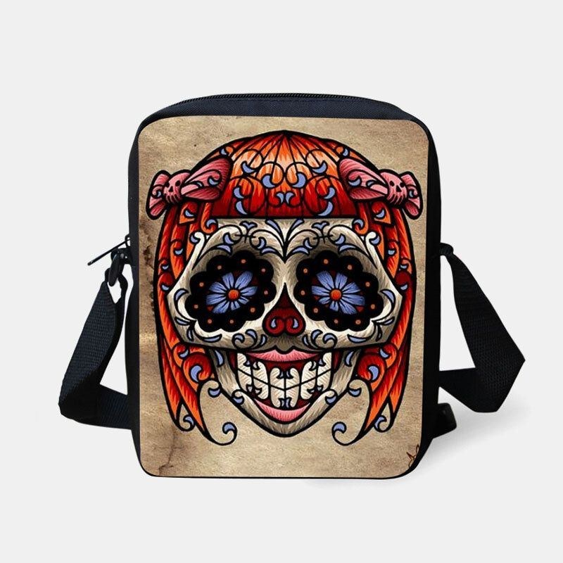 Dame Børn Halloween Stil Klædt Sødt Kranie Mønster Crossbody Taske Til At Bære Slik Sukker