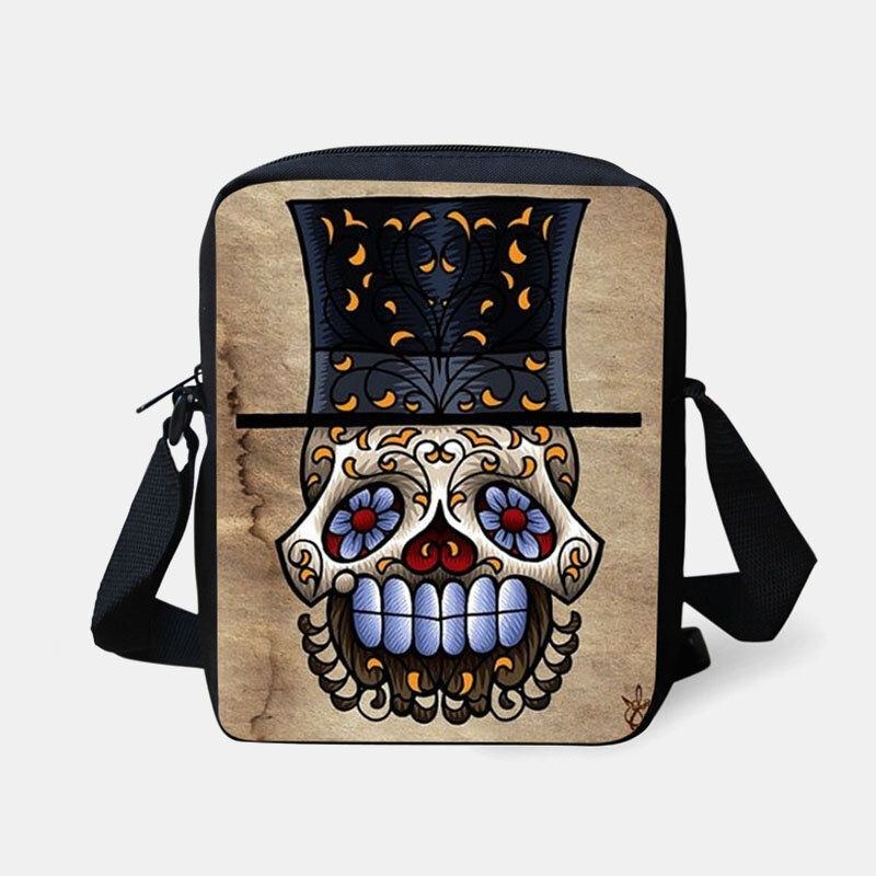 Dame Børn Halloween Stil Klædt Sødt Kranie Mønster Crossbody Taske Til At Bære Slik Sukker