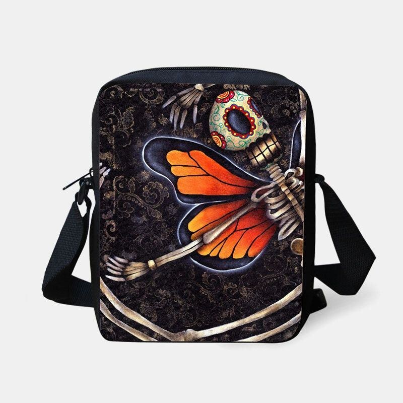 Dame Børn Halloween Stil Klædt Sødt Kranie Mønster Crossbody Taske Til At Bære Slik Sukker