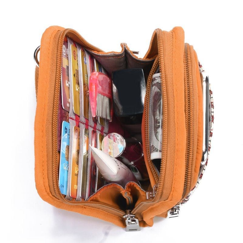 Dame Canvas Bohemian Skulder Crossbody Taske