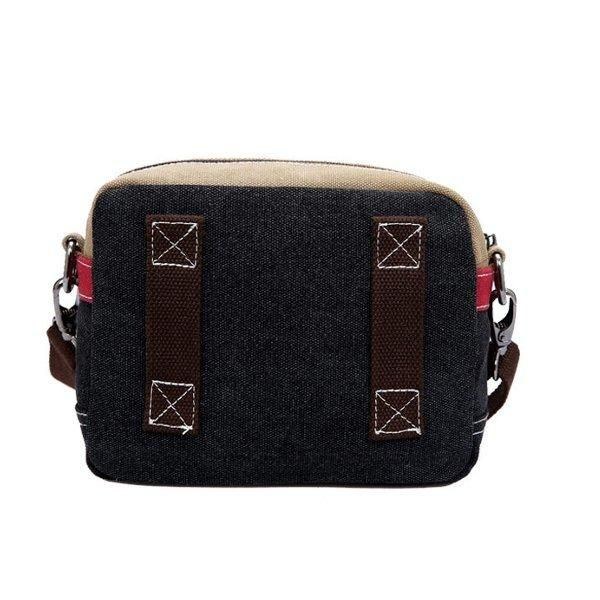 Dame Canvas Crossbody-tasker Kontrastfarve Casual Små Skuldertasker Messenger-tasker