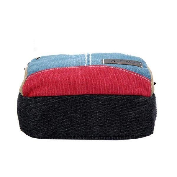 Dame Canvas Crossbody-tasker Kontrastfarve Casual Små Skuldertasker Messenger-tasker