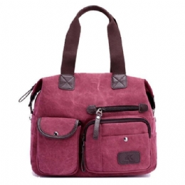 Dame Canvas Stor Kapacitet Sports Travel Crossbody Taske