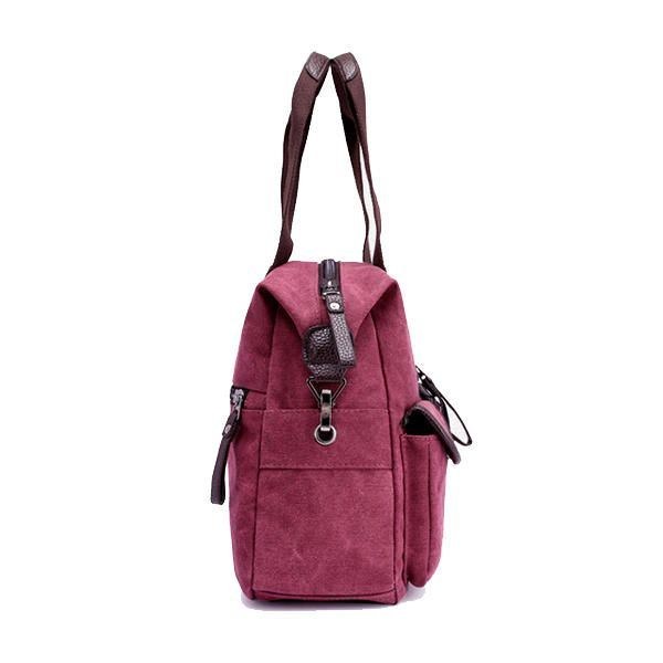 Dame Canvas Stor Kapacitet Sports Travel Crossbody Taske