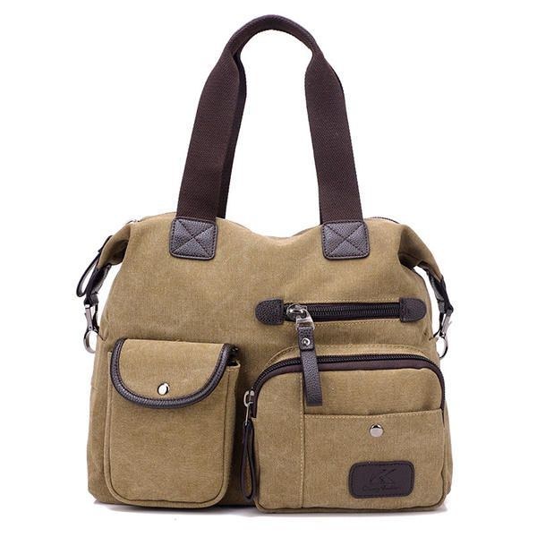 Dame Canvas Stor Kapacitet Sports Travel Crossbody Taske