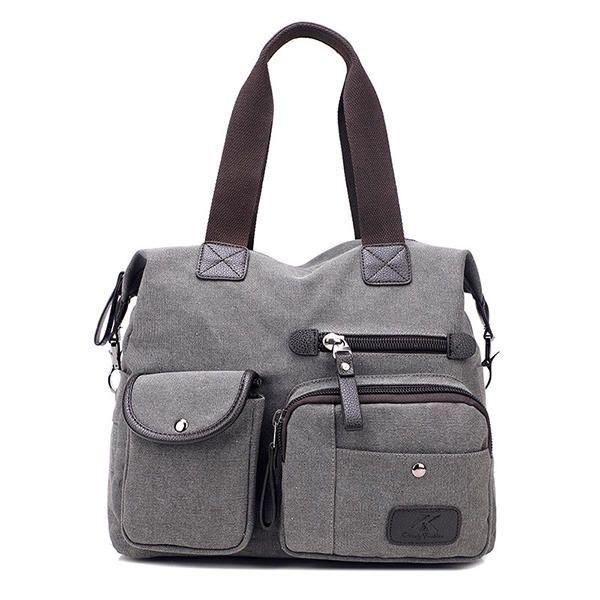 Dame Canvas Stor Kapacitet Sports Travel Crossbody Taske