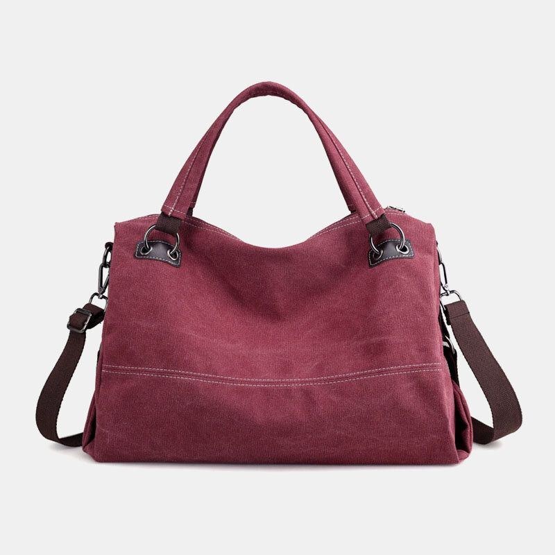 Dame Casual Canvas Håndtaske Multi-bære Crossbody Taske