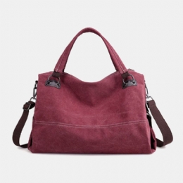 Dame Casual Canvas Håndtaske Multi-bære Crossbody Taske