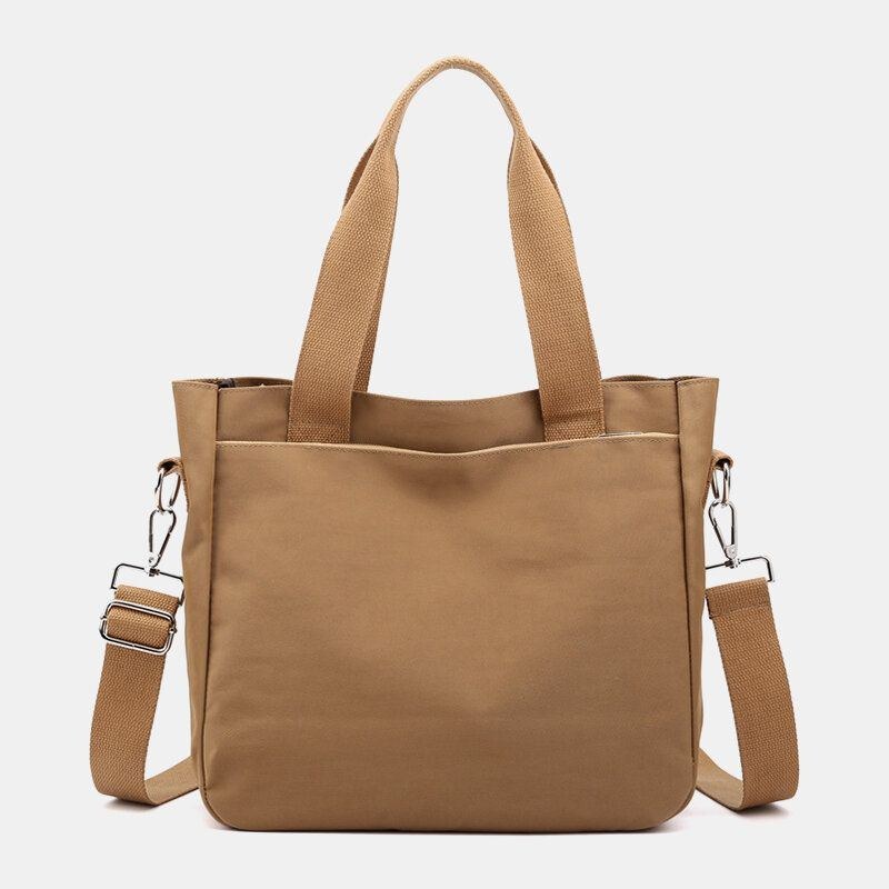 Dame Casual Letvægts Tote Solid Håndtaske Med Stor Kapacitet Crossbody-taske