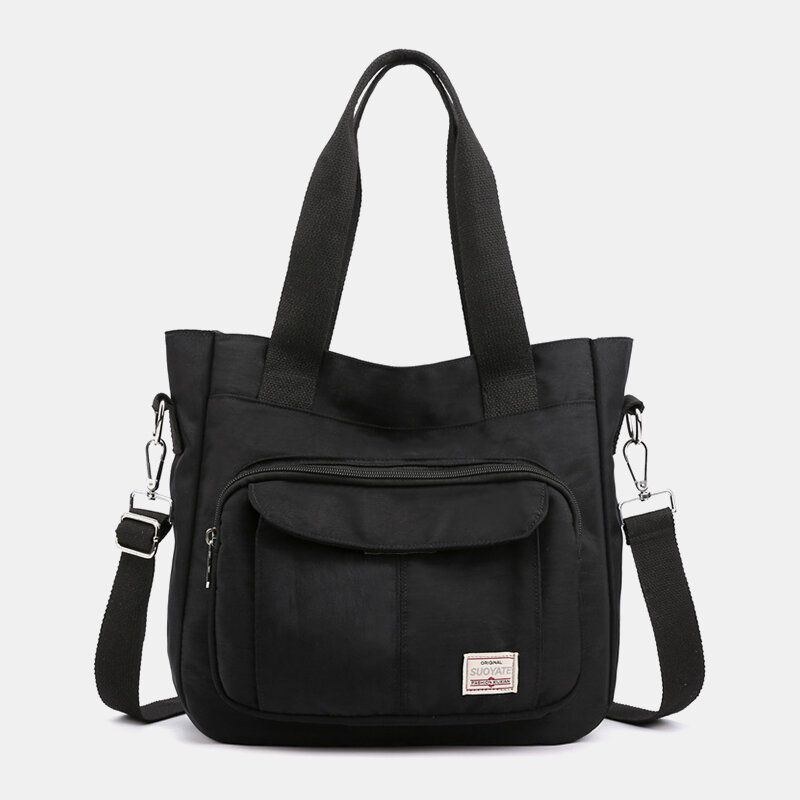 Dame Casual Letvægts Tote Solid Håndtaske Med Stor Kapacitet Crossbody-taske