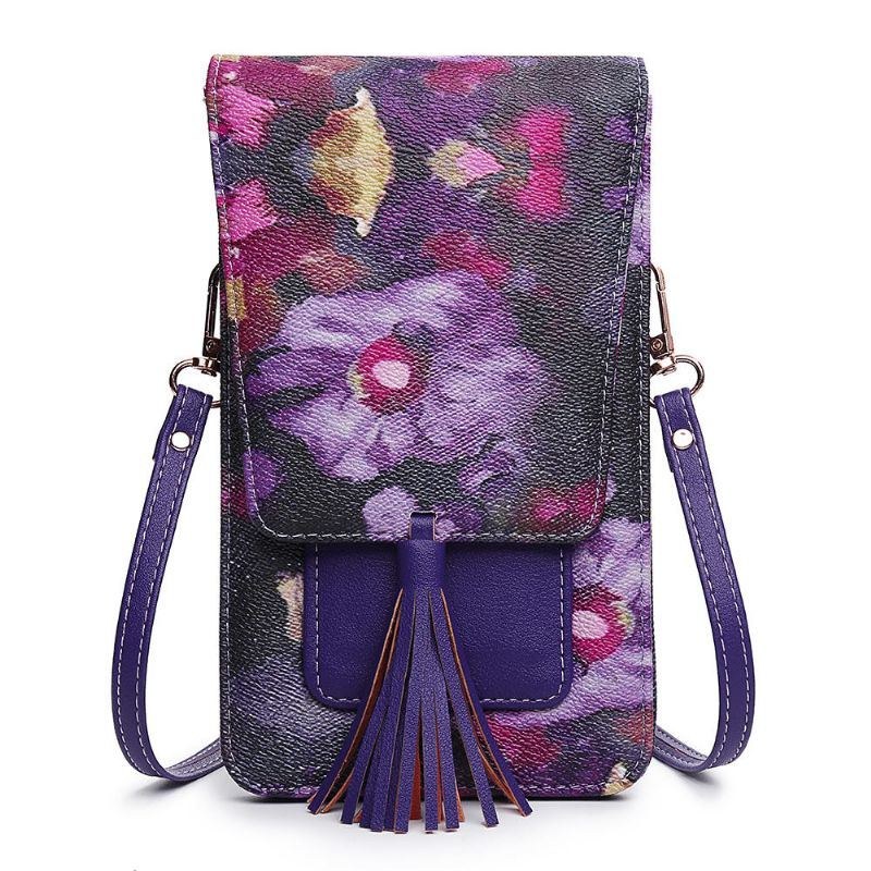 Dame Casual Multi-color Flower National Telefontaske