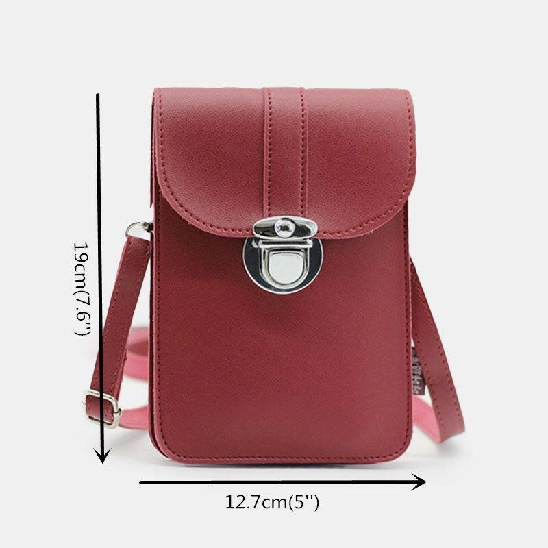 Dame Casual Patchwork 6.3 Tommer Touch Screen Telefontaske Crossbody Taske