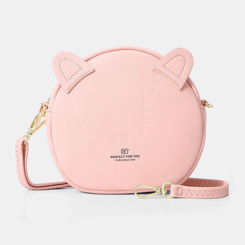 Dame Casual Solid Cat-mønster Telefontaske Crossbody Taske