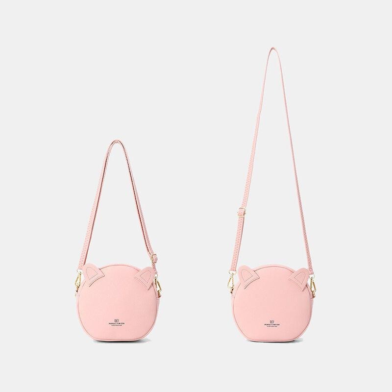 Dame Casual Solid Cat-mønster Telefontaske Crossbody Taske