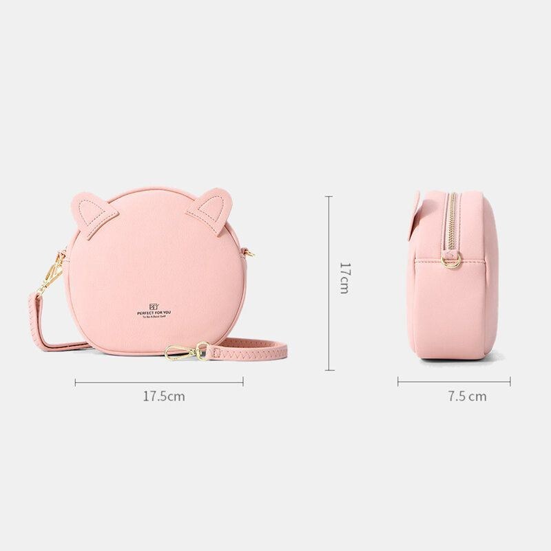 Dame Casual Solid Cat-mønster Telefontaske Crossbody Taske