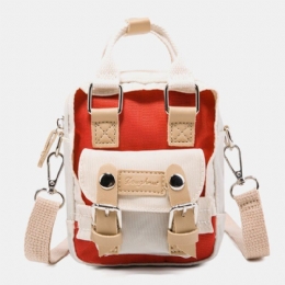 Dame Colorblock Nylon Vandtæt Crossbody Taske Mini Skuldertaske