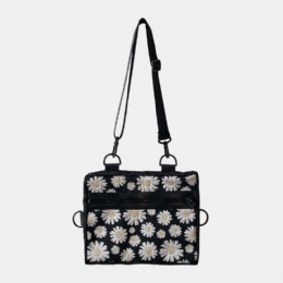 Dame Daisy Casual Flower Nylon Crossbody Bag Skuldertaske