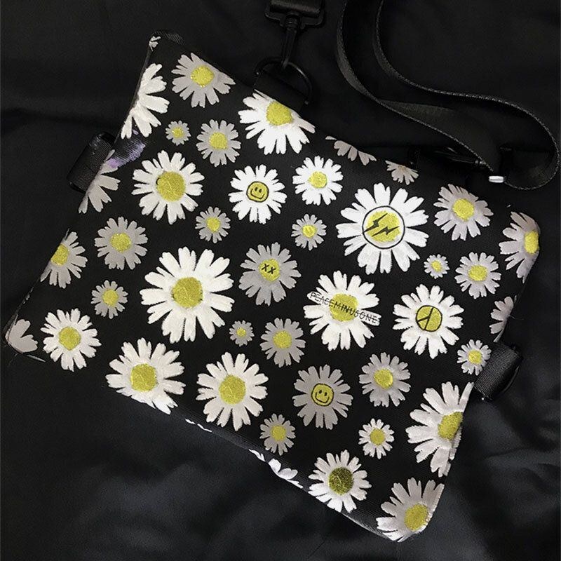 Dame Daisy Casual Flower Nylon Crossbody Bag Skuldertaske