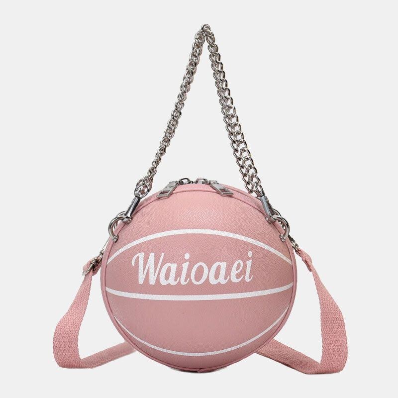 Dame Damer Unikt Design Basketball Look Ensfarvet Håndtaske Mode Justerbar Skuldertaske Cross Body Bag