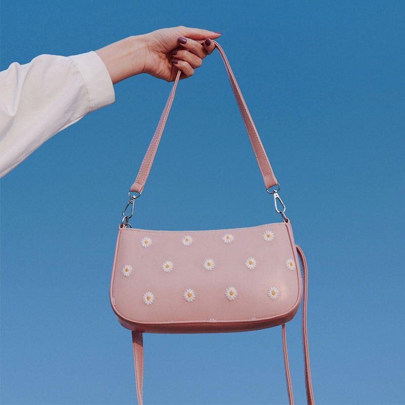 Dame Dotted Daisy Printed Shoulder Bag Crossbody Bag