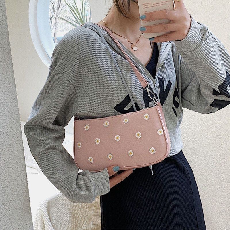 Dame Dotted Daisy Printed Shoulder Bag Crossbody Bag