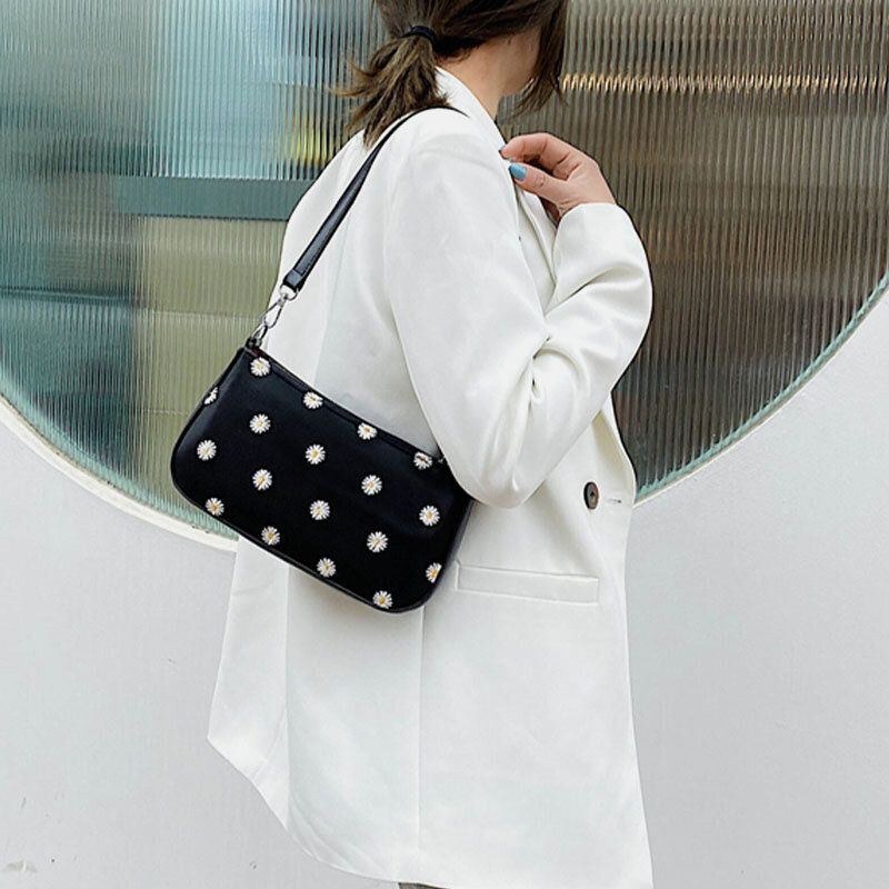 Dame Dotted Daisy Printed Shoulder Bag Crossbody Bag