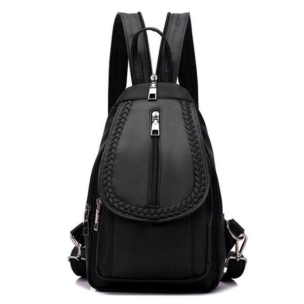 Dame Fletdekoration Nylon Vandtæt Casual Brysttaske Outdoor Crossbody Taske