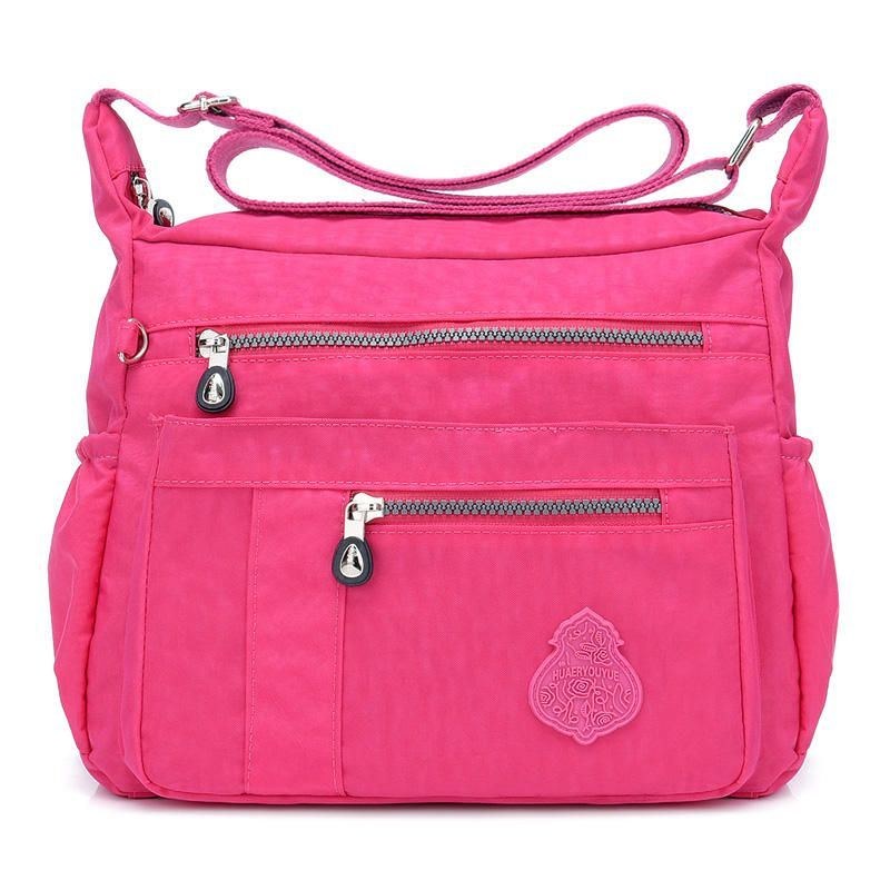 Dame Fritid Nylon Solid Crossbody Taske Vandtæt Taske