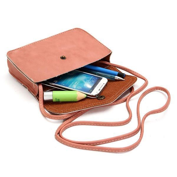 Dame Hasp Mini Skuldertasker Pu Læder Telefon Tasker Case Crossbody Tasker