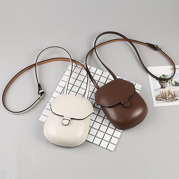 Dame Imiteret Læder Skaltaske Fritids Skuldertaske Bucket Bag Crossbody Taske Telefontaske